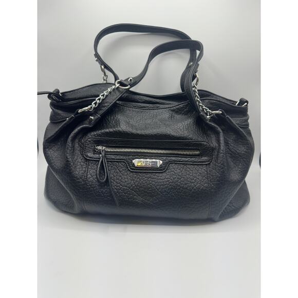 Jessica Simpson Black Faux Leather Handbag - Picture 1 of 6